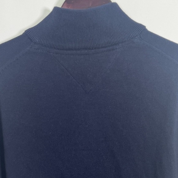 Tommy Hilfiger Mens Sweater 1/2 Half Zip Mock Turtleneck Navy Blue, Sz XL - Picture 8 of 14